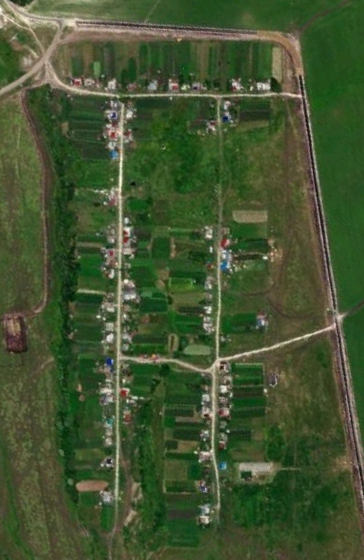 Вид на Малую Аксу со спутника.