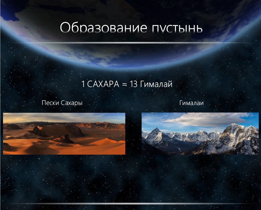 1 Сахара = 13 Гималаям