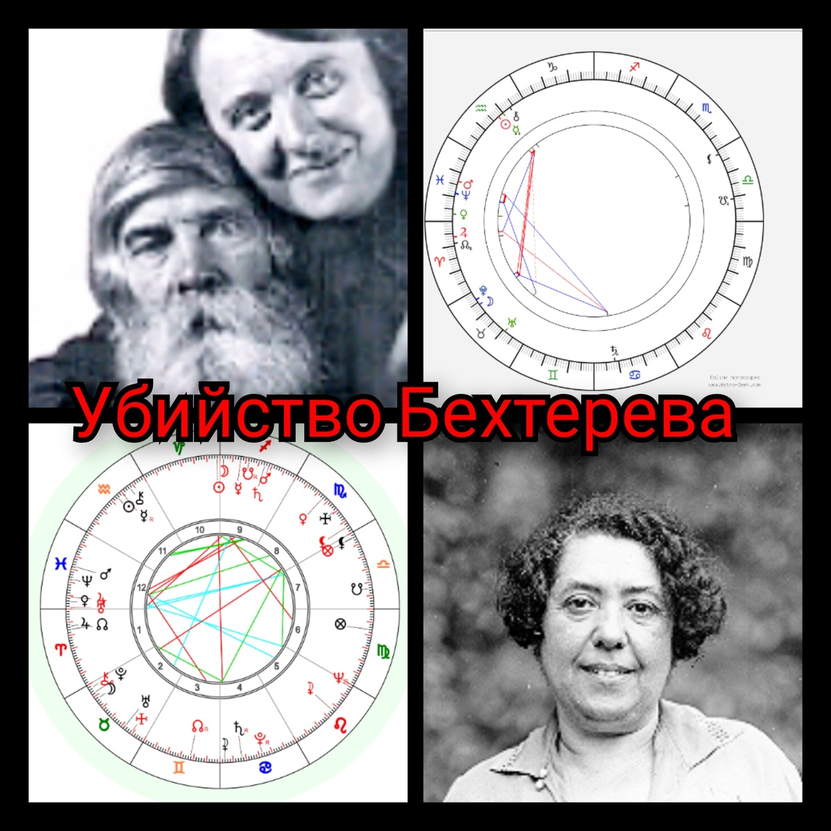 Бехтерев, Берта (вторая жена), Лина Штерн, натальная и транзитная карты Бехтерева 