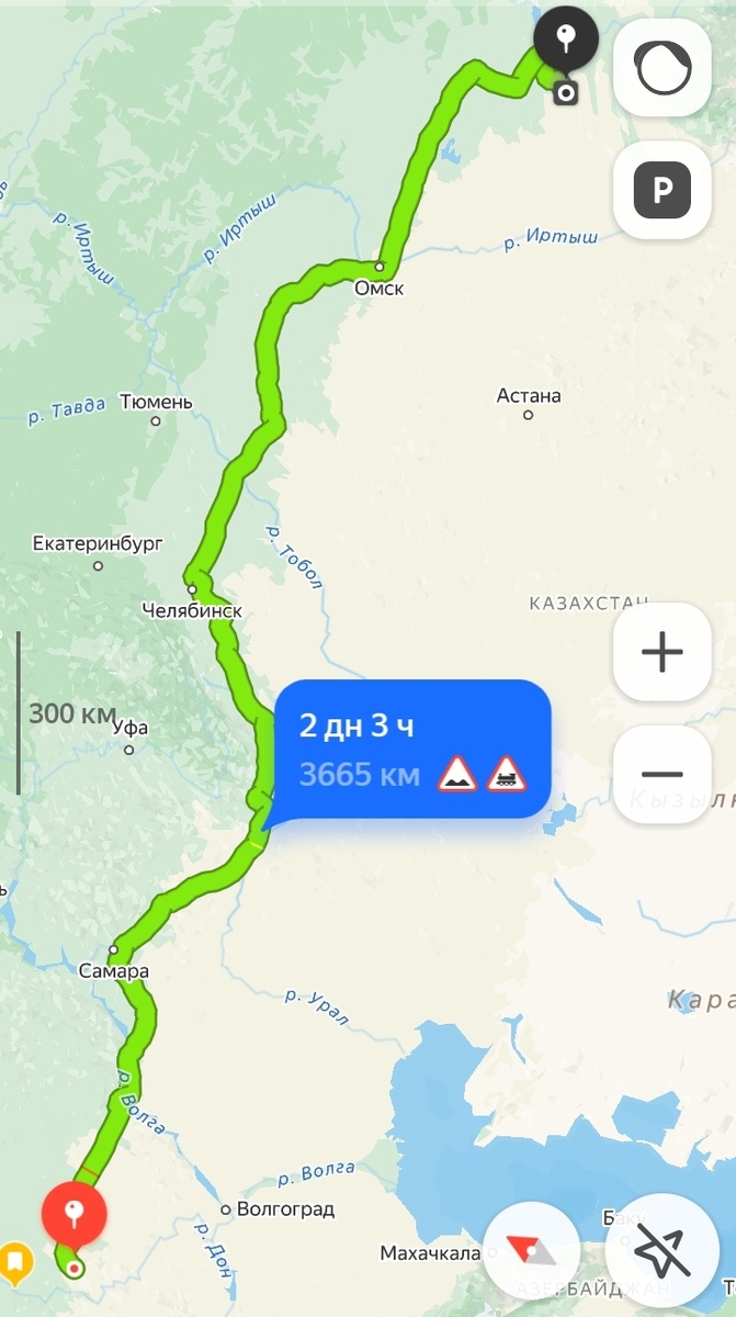 Наш маршрут из Бутурлиновки в Камень на Оби 