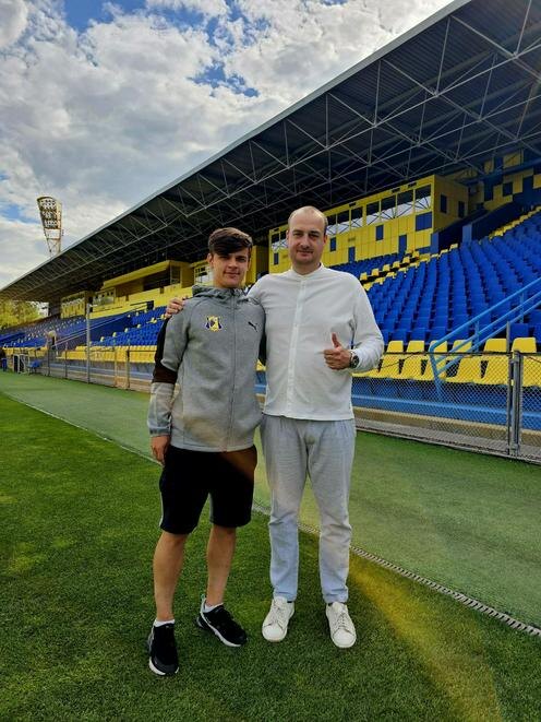 С Денисом Титовым. Фото из архива Владимира Осипова