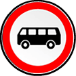 В Правилах теперь появился новый запрещающий знак 3.34  «Движение автобусов запрещено», который представляет собой автобус на белом фоне внутри круга. Данный знак согласно ПДД запрещает движение автобусов в обоих направлениях.