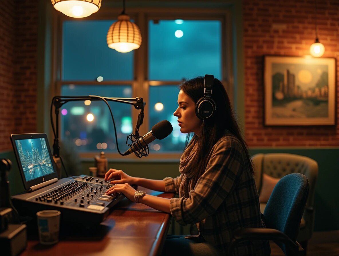 Саманта ведет эфир