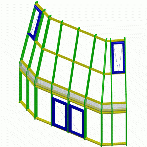 Реализованные проекты компании Ярмак -  теплый витраж в пентхаусе