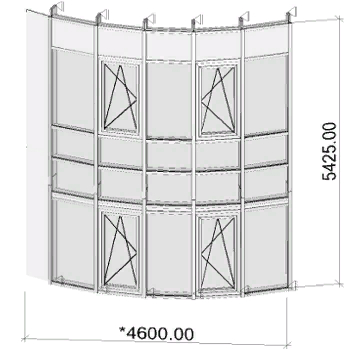 Реализованные проекты компании Ярмак -  теплый витраж в пентхаусе