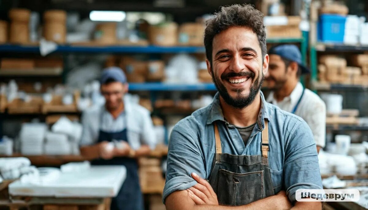 Прибыльное производство = Счастливый производитель. (фото изготовленно при помощи Шедеврум)
