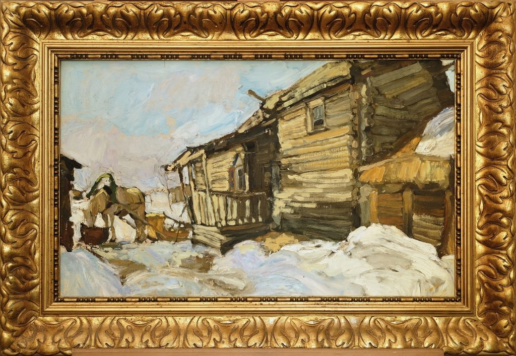 "Лошадь у избы". Кравченко А.И. 1900-1910-е