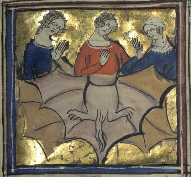 Дочери царя Миния, превращенные в летучих мышей