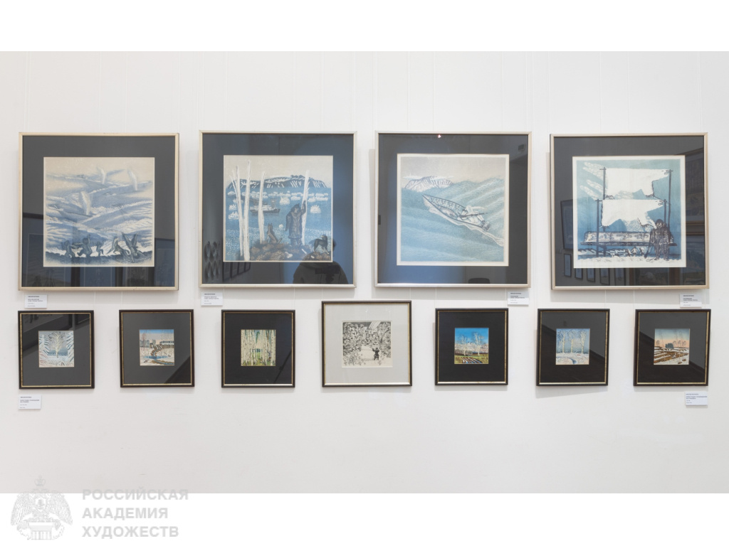 Экспозиция юбилейной выставки графики Николая Воронкова в Российской академии художеств. Фото: Виктор Берёзкин, пресс-служба РАХ.