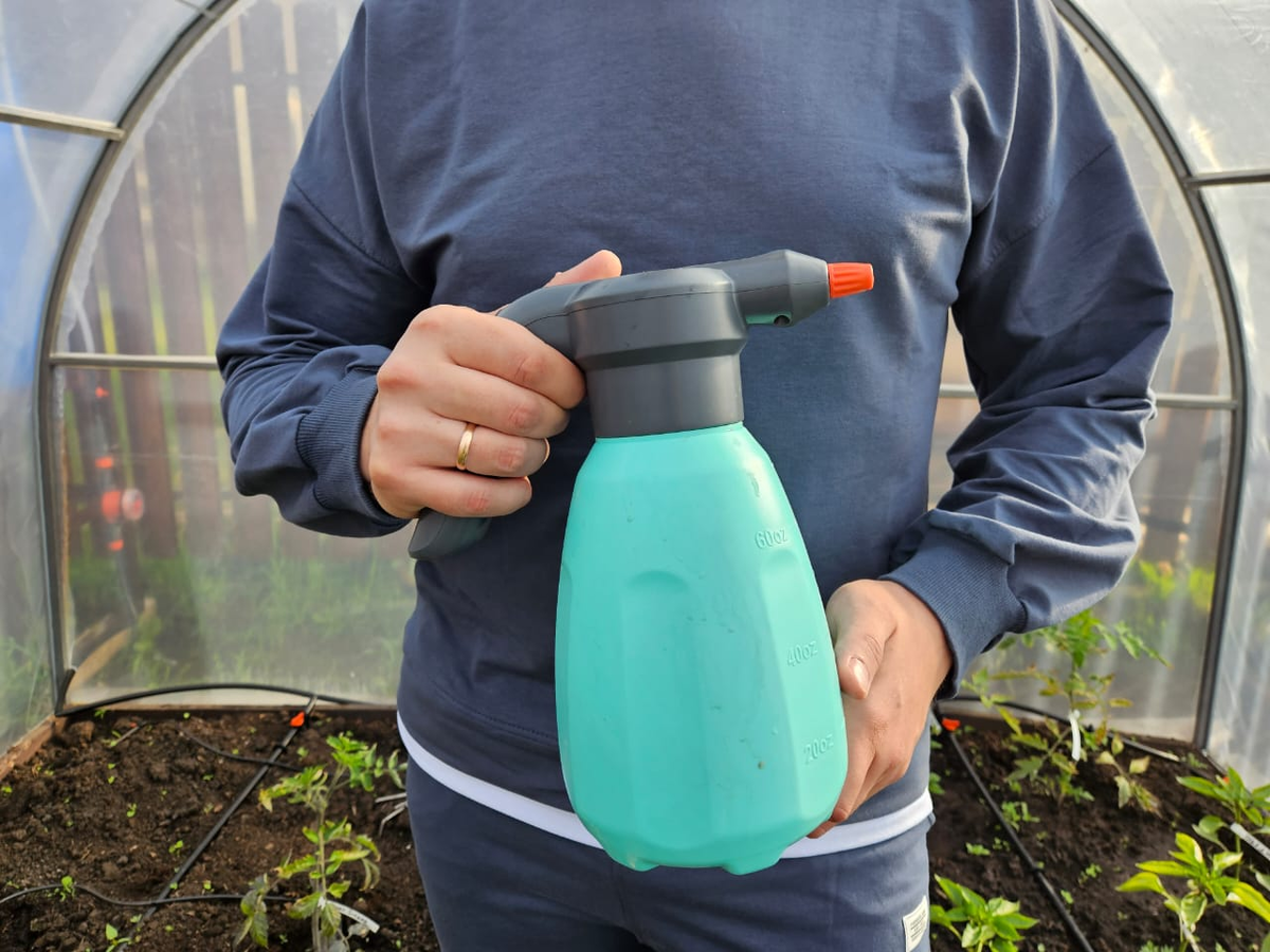 Ещё, кстати, меня очень выручает аккумуляторный опрыскиватель - рекомендую