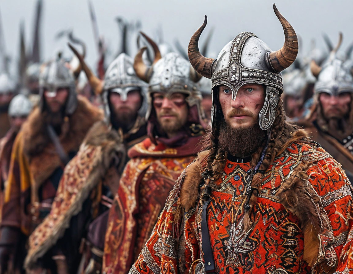 Так видит славян в шлемах викингов нейросеть Шедеврум.