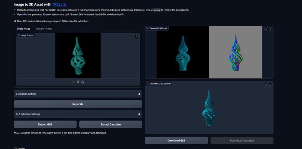 Интерфейс генератора TRELLIS