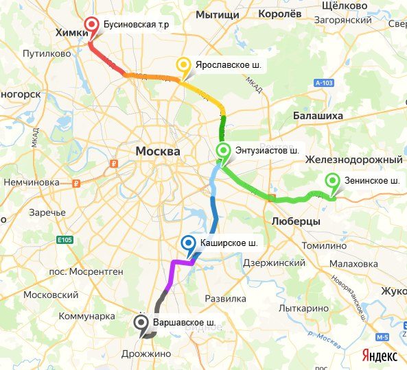 Схема деления МСД на участки 