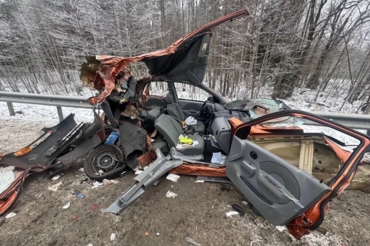    Женщина на Chevrolet Aveo столкнулась с двумя грузовиками на Брянщине