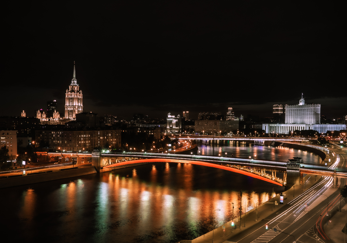 Архитектурная подсветка Смоленского Моста