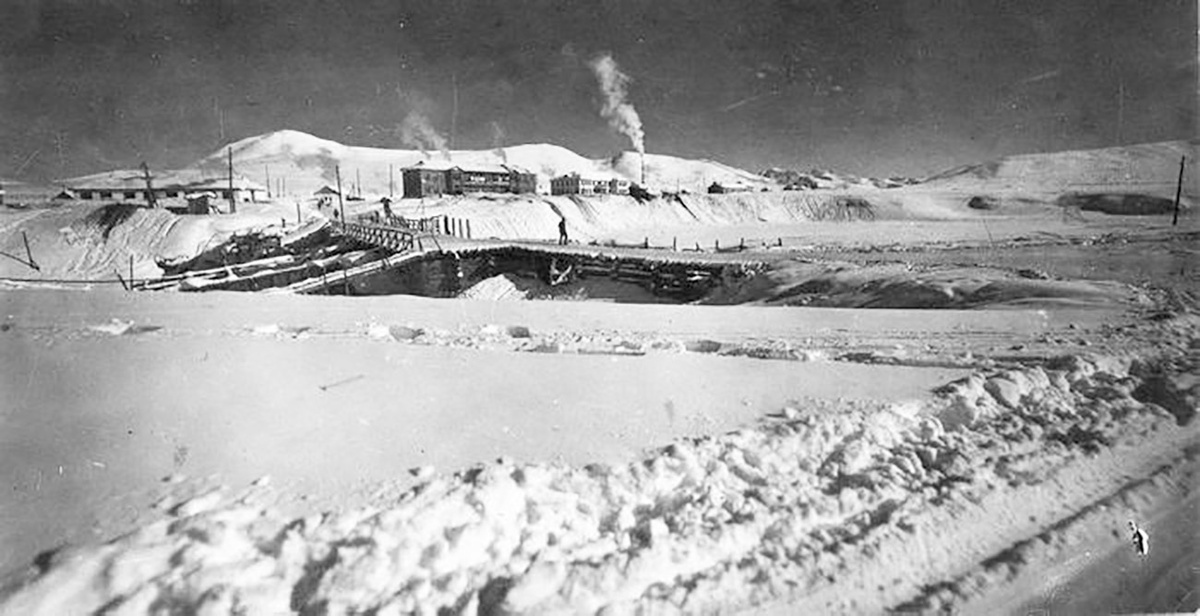    Больница, где работал Шаламов. Колыма, посёлок Ларюкова, апрель 1947 года