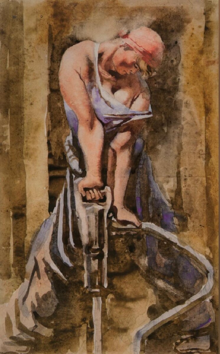 Александр Самохвалов. «Со сверлом». 1934