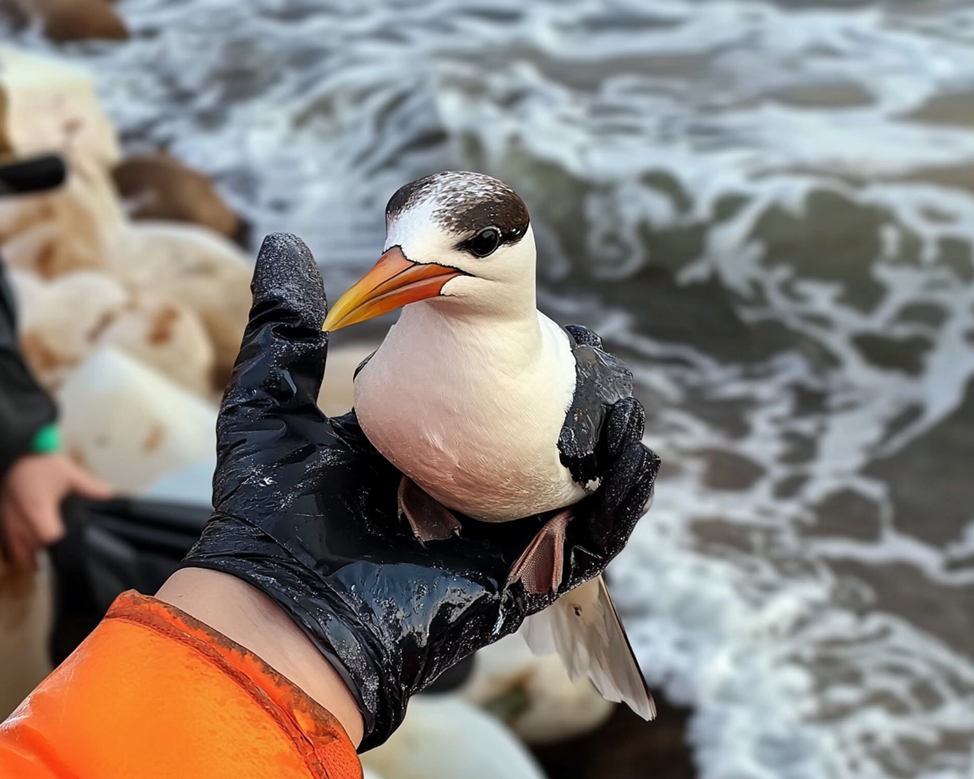 Иллюстрация спасение птицы