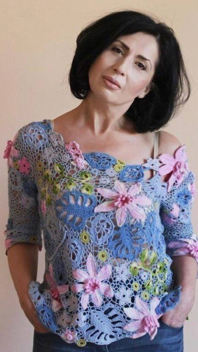 Ирландское кружево крючком 