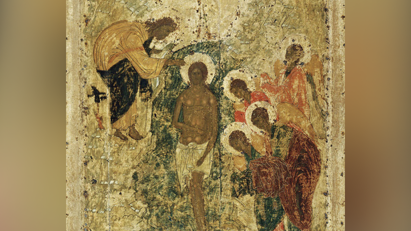    Икона "Богоявление Господне", Андрей Рублёв. Фото: Третьяковская галерея