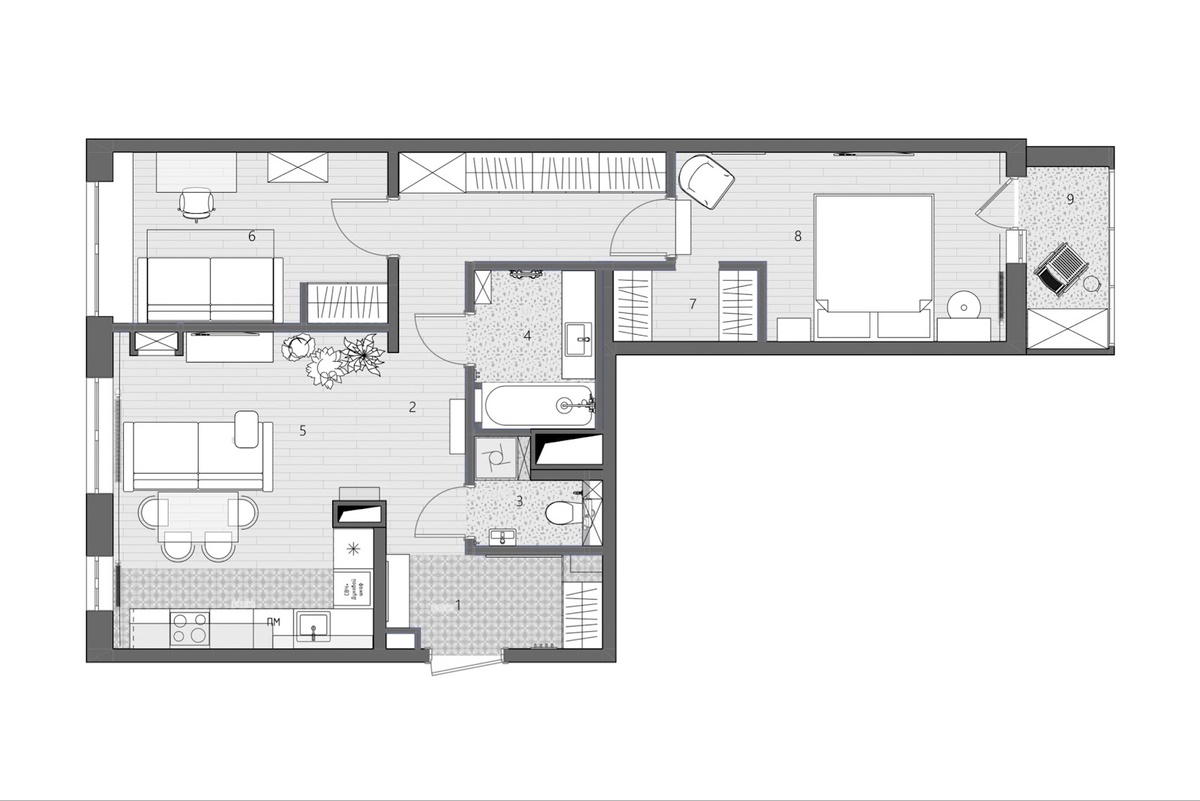 Планировочное решение и расстановка мебели