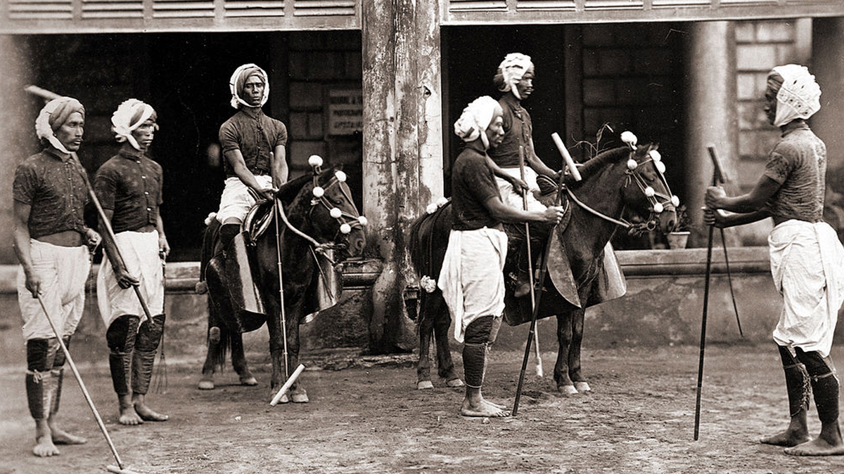 Игроки в поло 1875 год