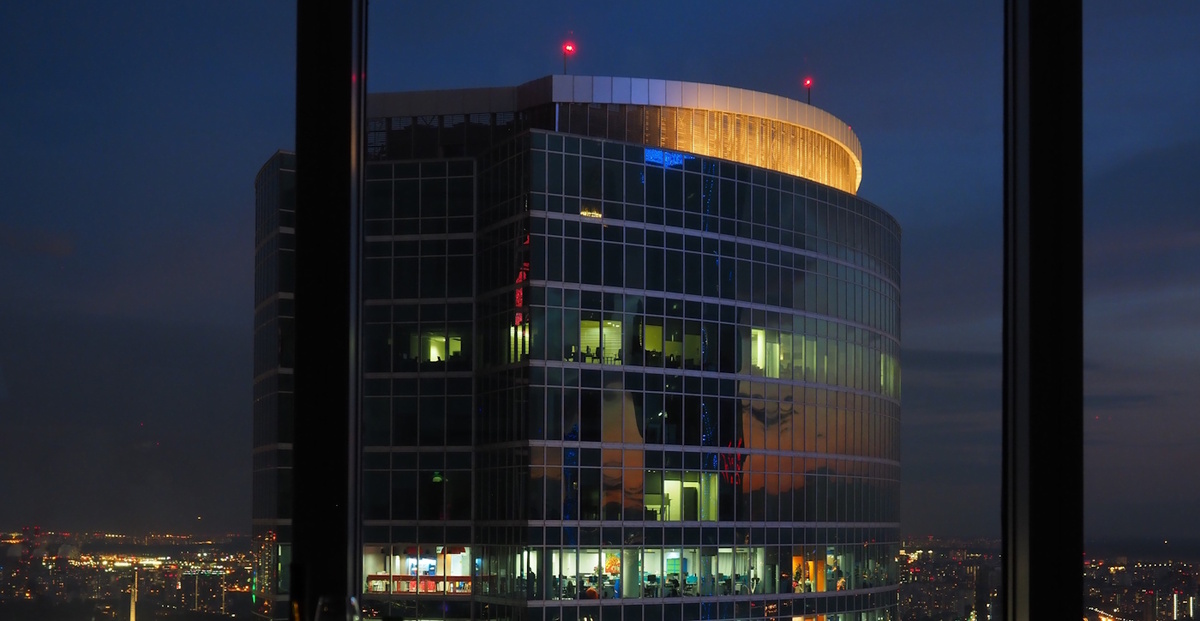 Вид из апартаментов в Москва-Сити