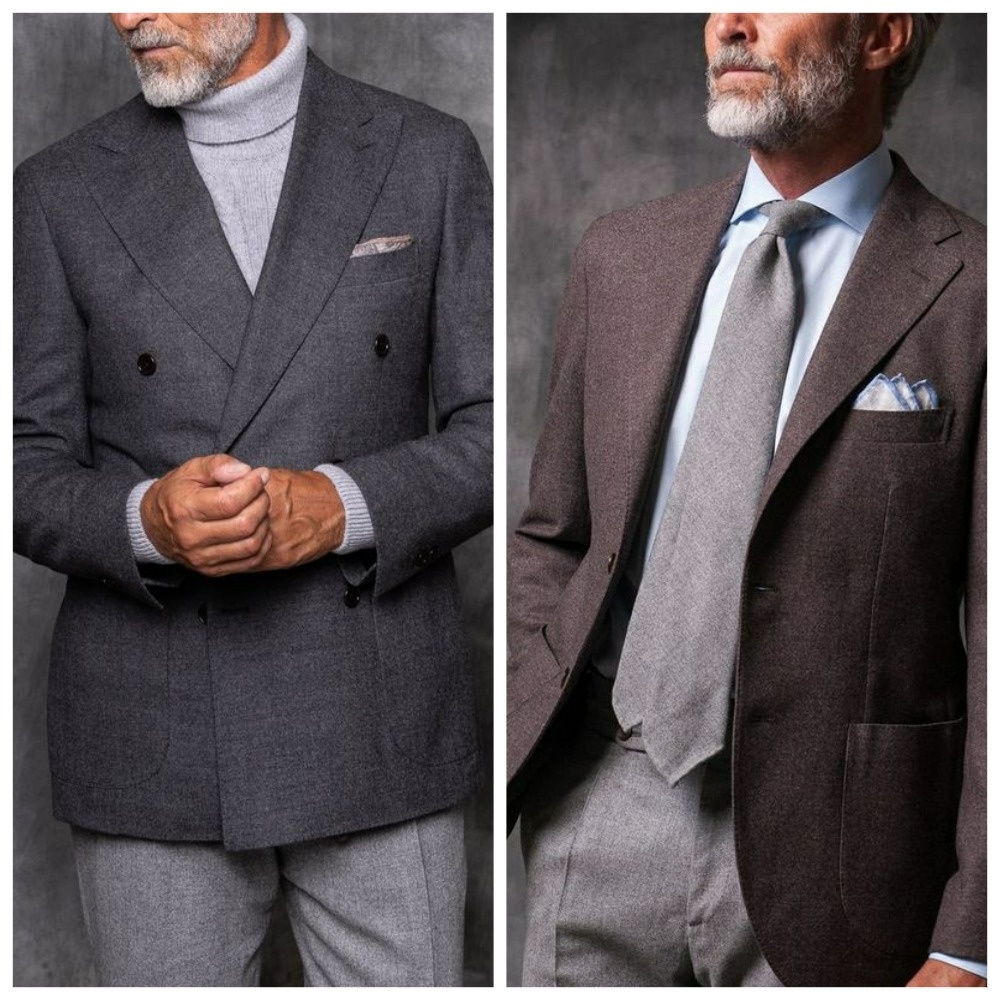 Пример удачного, гармоничного сочетания мужского непарного пиджака и брюк