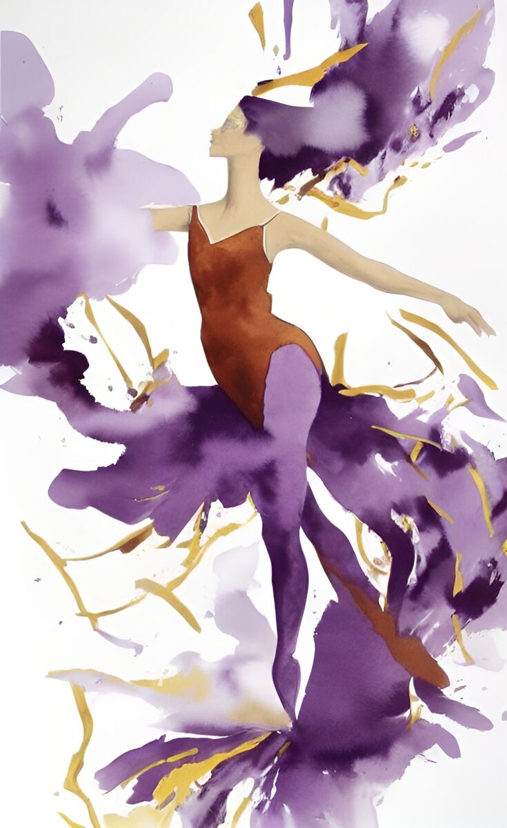 Танец. Иллюстрация создана с помощью нейросетей StableDiffusion и DreamAI и программы Photoshop.