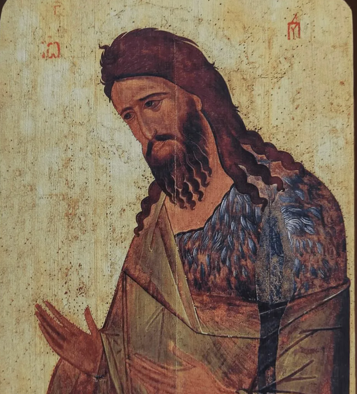 фрагмент иконы Иоанн Креститель Андрея Рублева
