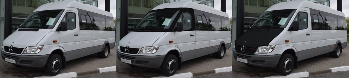 Эскизы различных вариантов покраски