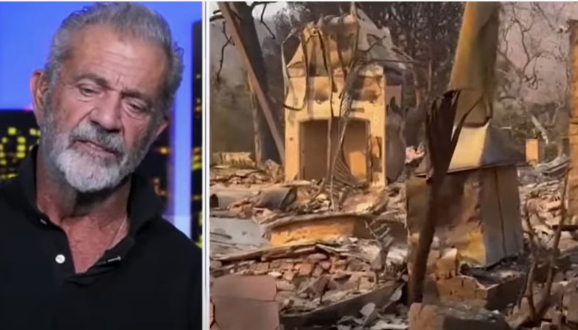 На илл.: Мэл Гибсон и катаклизмы в Калифорнии