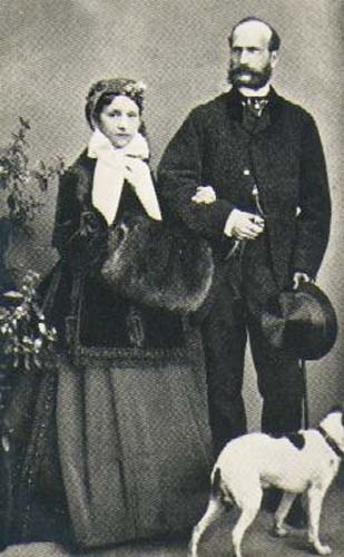 Фрейлина Юлия фон Гауке и принц Александр Гессенский. Фото 1850-х гг.