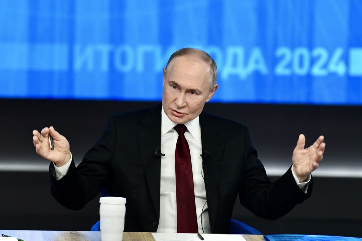    Пресс-конференция Владимира Путина. Фото: "Республика" / Оксана Кудряшова