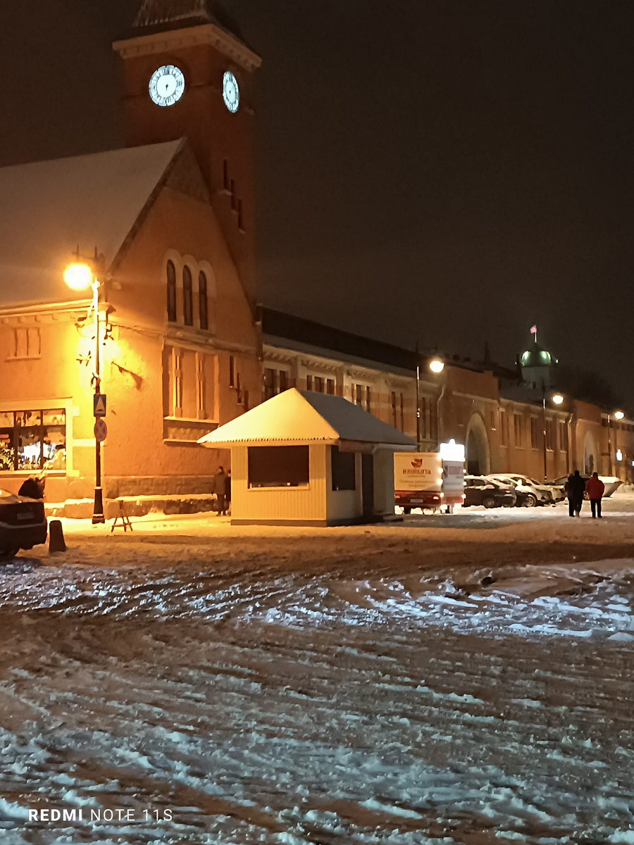 Ночной новогодний Выборг