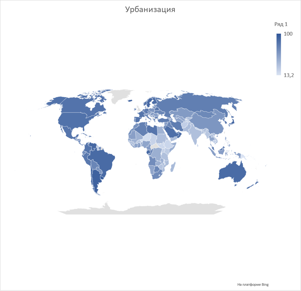 Урбанизация по странам мира