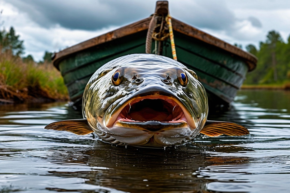 Водятся ли щуки весом до 200 килограммов в наших водоемах или не водятся – науке это не известно. Нейросеть shedevrum.ai 