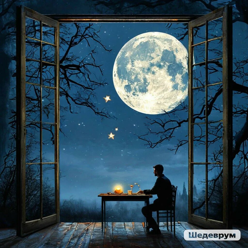 На луне должно быть изображение женского лица. ИИ не справился...