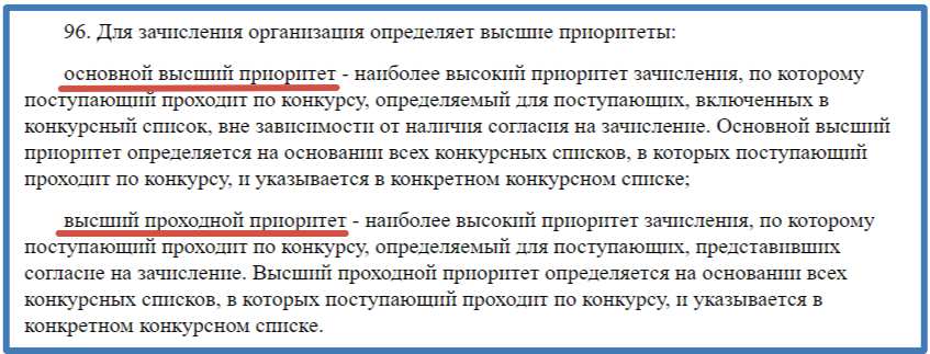 Скриншот фрагмента Порядка приема, утвержденного приказом Минобрануки 27.11.2024 № 821, со страницы системы "Консультант-Плюс"