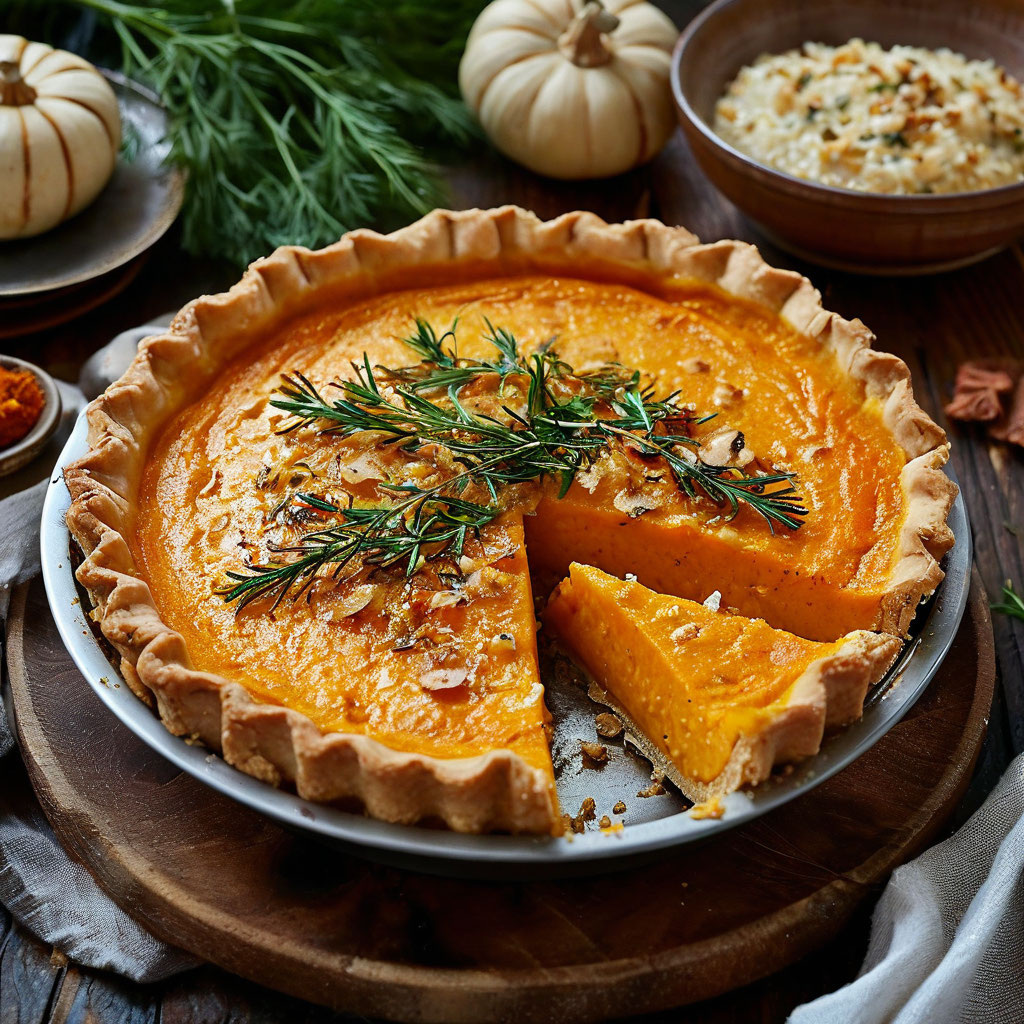 Пирог с тыквой и фенхелем 