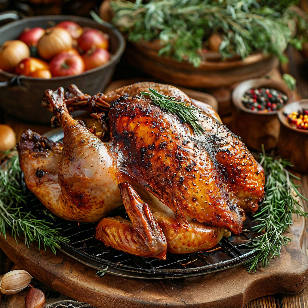 Запеченная индейка с хрустящей корочкой 
