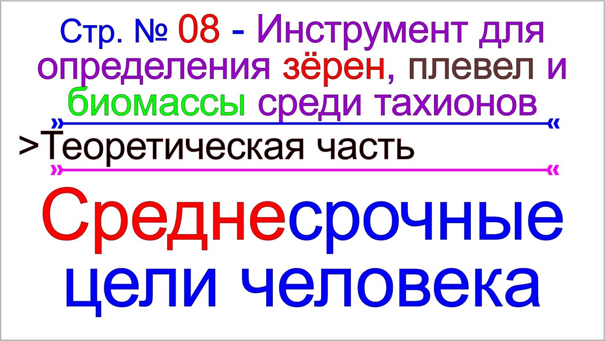 Программа матрицы, управляющая среднесрочными целями человека.