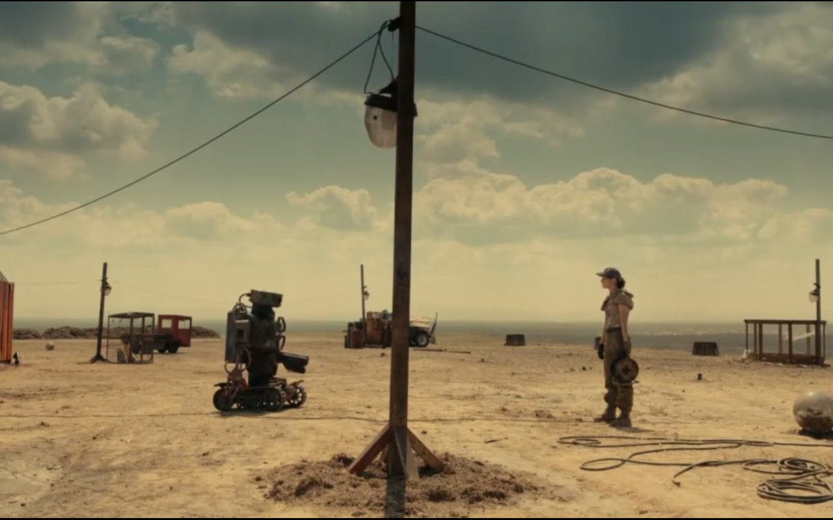 Девушка и робот, атмосферненько