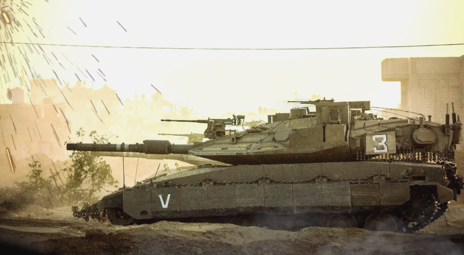 Плоский силуэт "Меркавы".