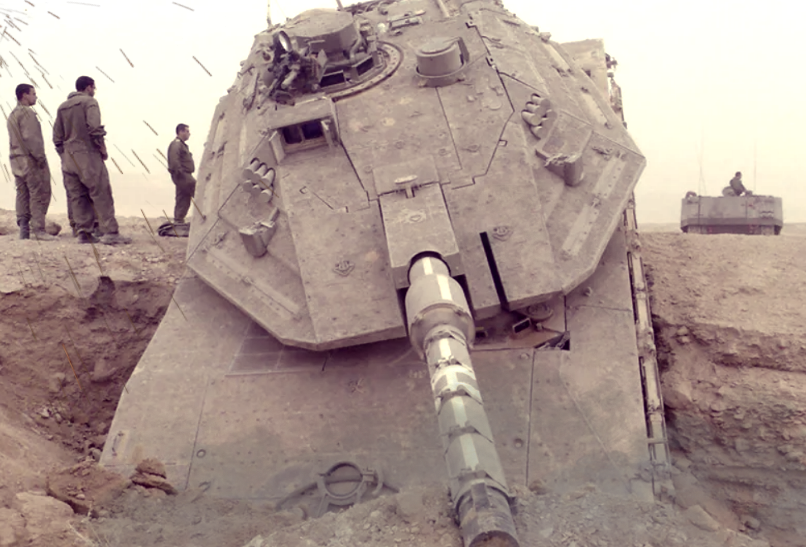 Основной танк израильской армии. Результаты плохого обзора водителя многотонной техники.