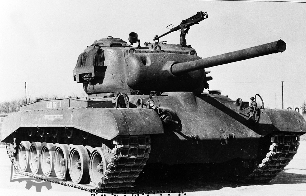 Пилотный образец пока Medium Tank T26E1, январь 1944 года.