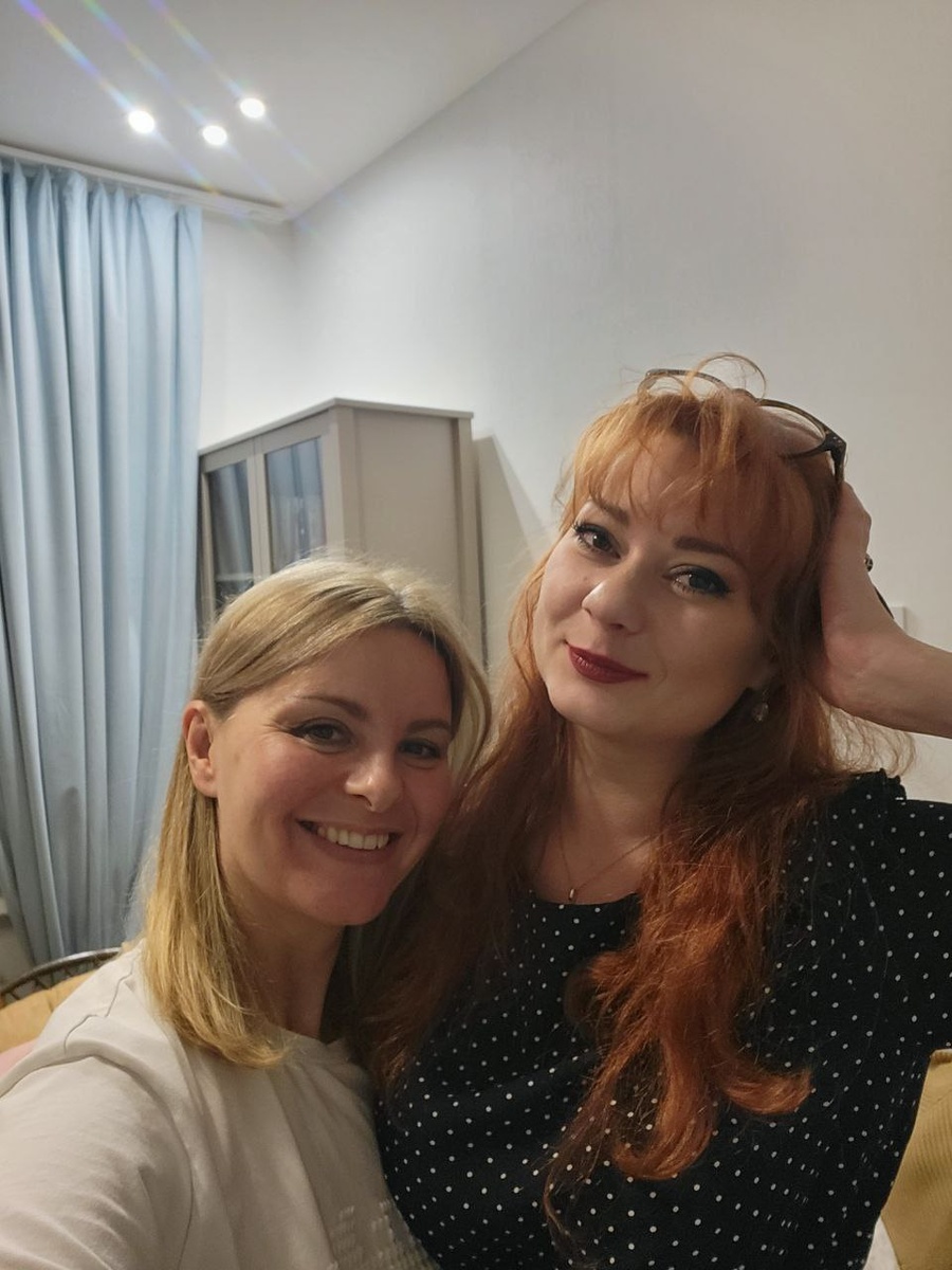 Татьяна Гапак и Александра Лахтина после интервью