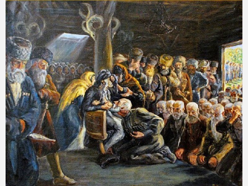 «Примирение кровников». М. Туганов