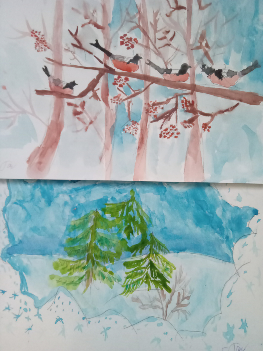 Рисунки посвященные зиме.
