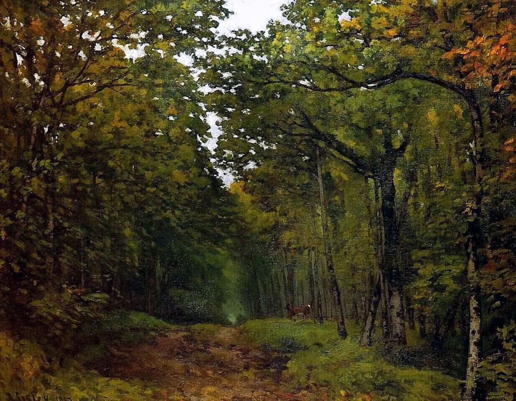 Альфред Сислей. Каштановая аллея в Сен-Клу, 1867.  Художественная галерея, Саутгемптон, Великобритания